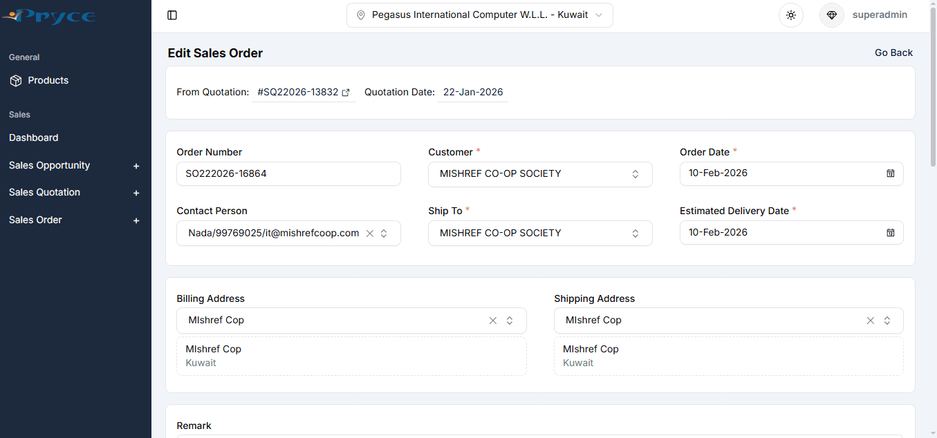 ERP Sales Module (Work in Progress) screenshot 3